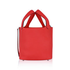 Picotin Lock 18 Rose Mexico Bag with Palladium Hardware