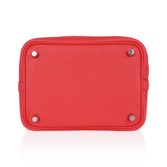 Picotin Lock 18 Rose Mexico Bag with Palladium Hardware