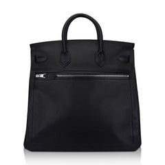Limited Edition HAC Rock Birkin 40 Bag Black Volupto Leather with Palladium Hardware