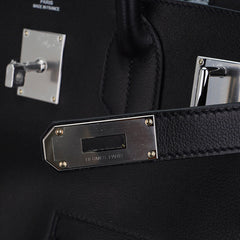 Limited Edition HAC Rock Birkin 40 Bag Black Volupto Leather with Palladium Hardware