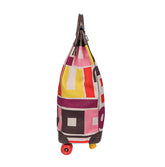 Roule Shopping Cart Roller Matte Havane Porosus Crocodile and Multicolored Toile Birkin Bag