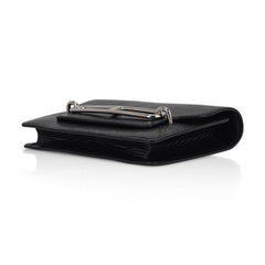 Roulis Slim Wallet Black Lizard with Palladium Hardware