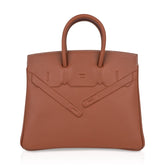 Shadow Birkin 25 Bag Gold Evercalf Limited Edition