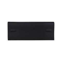 Shadow Birkin Clutch Bag Black Swift Leather