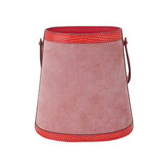 Limited Edition Stromboli Bag Rose Indien Doblis Rose Azalee Lizard with Sterling Silver Lid