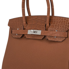 Birkin Touch 30 Bag Gold Matte Alligator / Togo Limited Edition