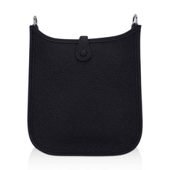Mini Evelyne TPM Bag Black Clemence Leather Cavale Strap with Palladium Hardware