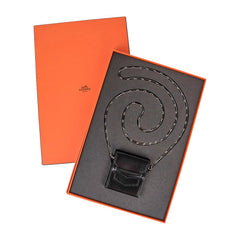Micro Sac Limited Edition 70 mm Noir Villandry Paper Clip Chain Bag Palladium Hardware