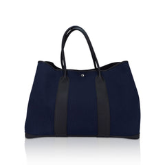 Garden Party Voyage 49 Bag Marine Canvas Black Vache Country Leather