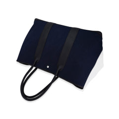 Garden Party Voyage 49 Bag Marine Canvas Black Vache Country Leather