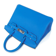 Verso Birkin 30 Bag Blue Zanzibar & Malachite Togo Leather with Palladium Hardware