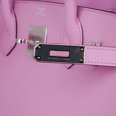 Birkin 30 Bag Mauve Sylvestre Epsom Leather with Palladium Hardware
