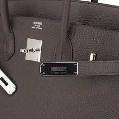 Birkin 35 Bag Etain Togo Leather with Palladium Hardware