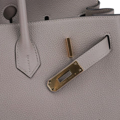 Birkin 40 Gris Asphalte Bag Gold Hardware Togo Leather