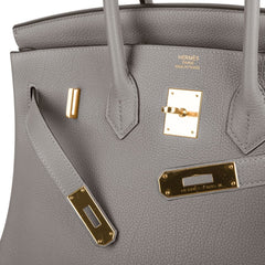Birkin 35 Bag Gris Asphalte Togo Gold Hardware