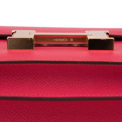 Mini Constance 18 Bag Rose Extreme Epsom Leather with Gold Hardware