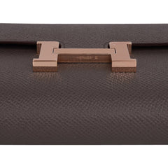 Constance Long To Go Wallet Etain Rose Gold Hardware Epsom New w/ Box