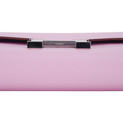 Constance Long To Go Wallet Mauve Sylvestre Epsom Leather with Palladium Hardware