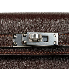 Kelly 20 Bi-Color Mini Sellier Bag Havane / Etrusque Chevre Palladium