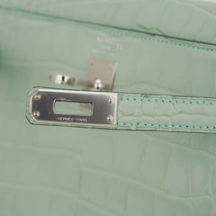 Kelly 25 Retourne Bag Vert d’Eau Matte Alligator with Palladium Hardware