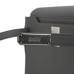 Kelly Depeches 25 Pouch Bag Etain Togo Leather with Palladium Hardware