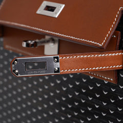 Limited Edition Kellywood 22 Bag Oak Bog, Barenia Leather, & Aluminum Inlay with Palladium Hardware