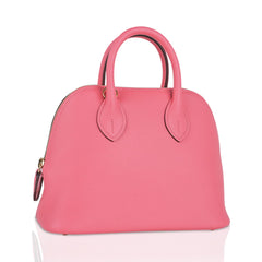 Bolide 1923 Mini 25 Bag Rose Azalee Evercolor Leather Gold Hardware