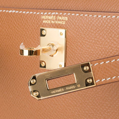 Mini Kelly 20 Bag Sellier Gold Epsom Leather with Gold Hardware