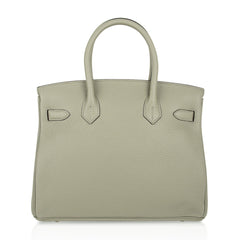 Birkin 30 Bag Sage (Sauge) Clemence Leather Gold Hardware