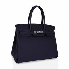 Birkin 30 Bag Indigo Epsom Palladium Hardware New w/ Box