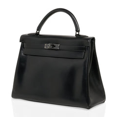Kelly 32 So Black Bag Box Leather Limited Edition