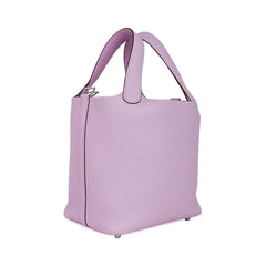 Picotin Lock 18 Mauve Sylvestre Bag Palladium Hardware