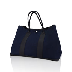 Garden Party Voyage 49 Bag Marine Canvas Black Vache Country Leather