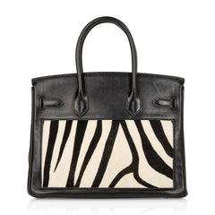 Birkin 30 Bag Vintage Zebra Print Pony Limited Edition Very Rare