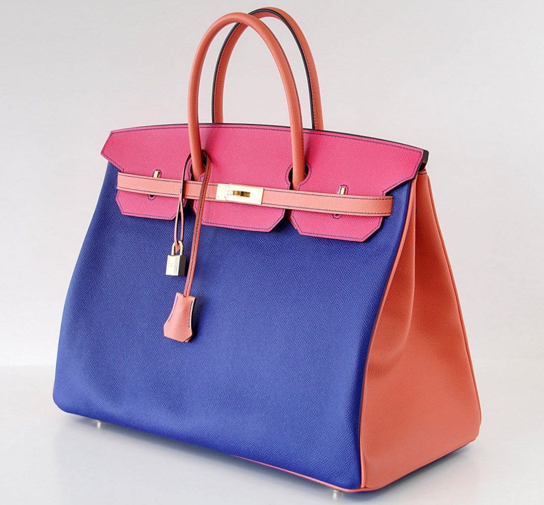 Birkin 40 Bag Tri Color HSS Brushed Gold Hardware