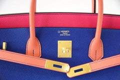 Birkin 40 Bag Tri Color HSS Brushed Gold Hardware