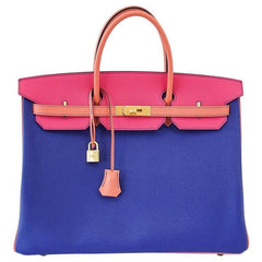 Birkin 40 Bag Tri Color HSS Brushed Gold Hardware