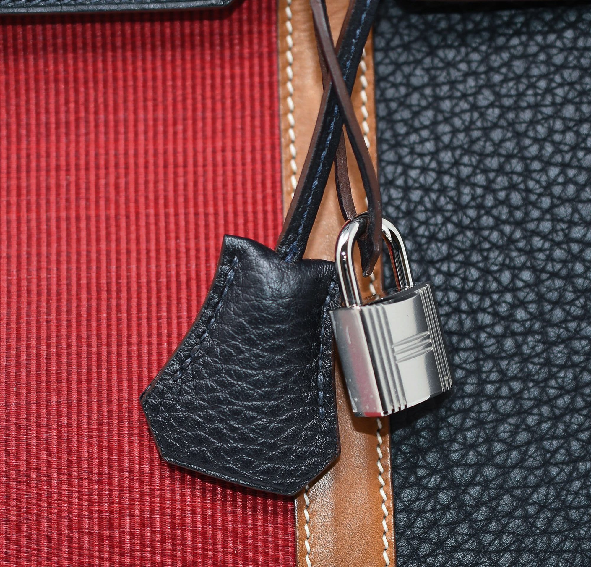 Club Birkin 35 Bag Blue Indigo / Fauve Barenia / Crinoline Fjord Palladium