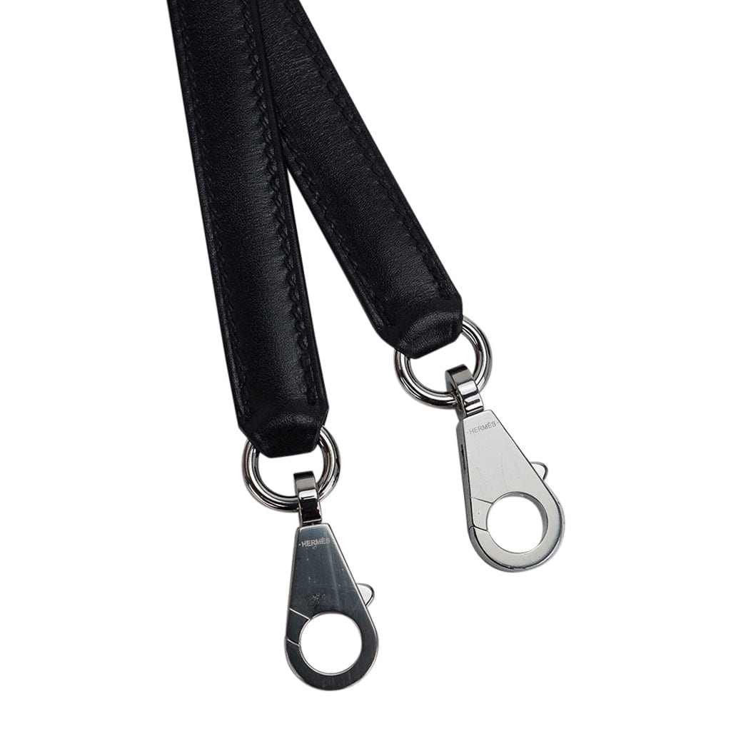 Kelly 28 Sellier Bag Black Box Leather with Palladium Hardware