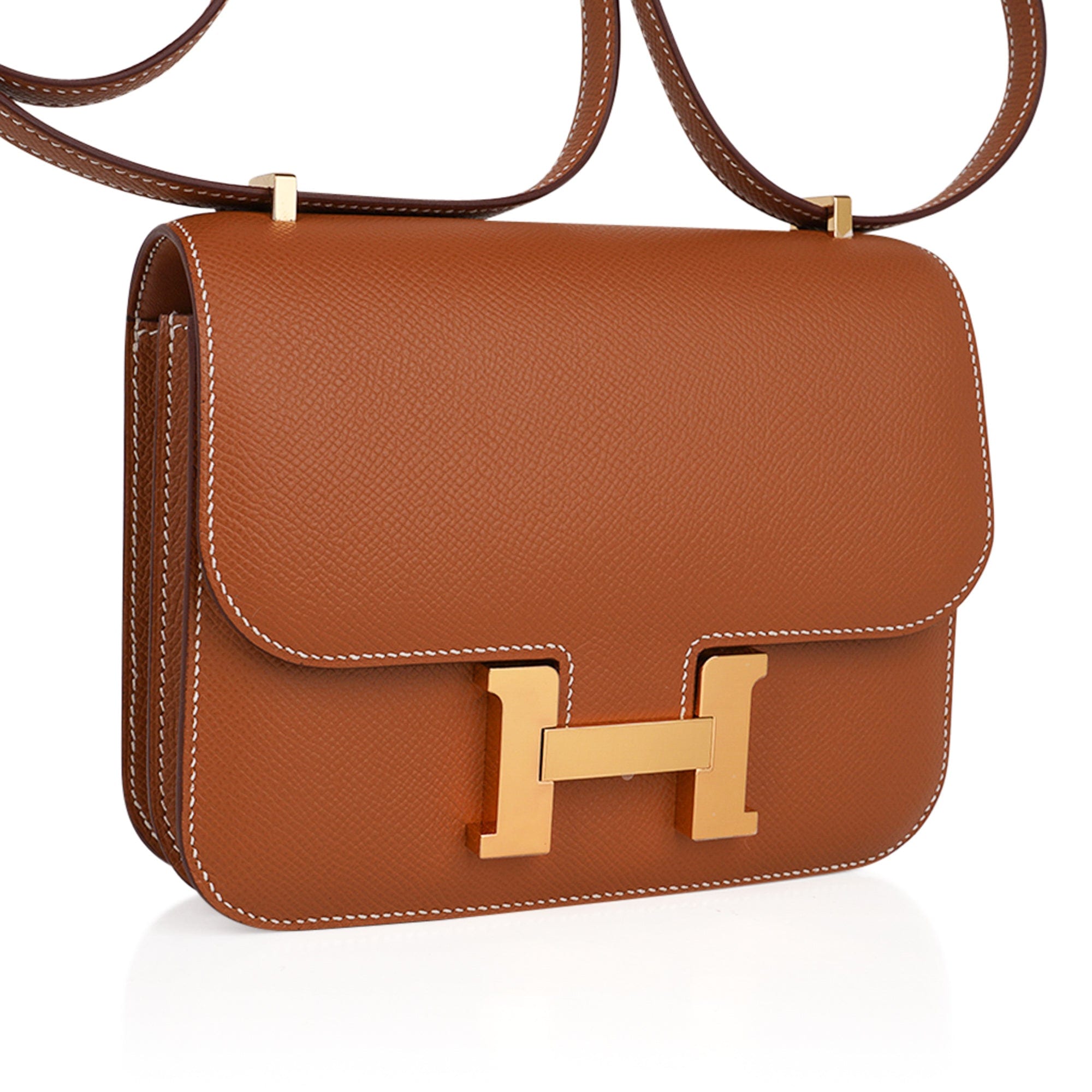 Constance 18 Mini Bag Gold w/ Gold Hardware Epsom Leather
