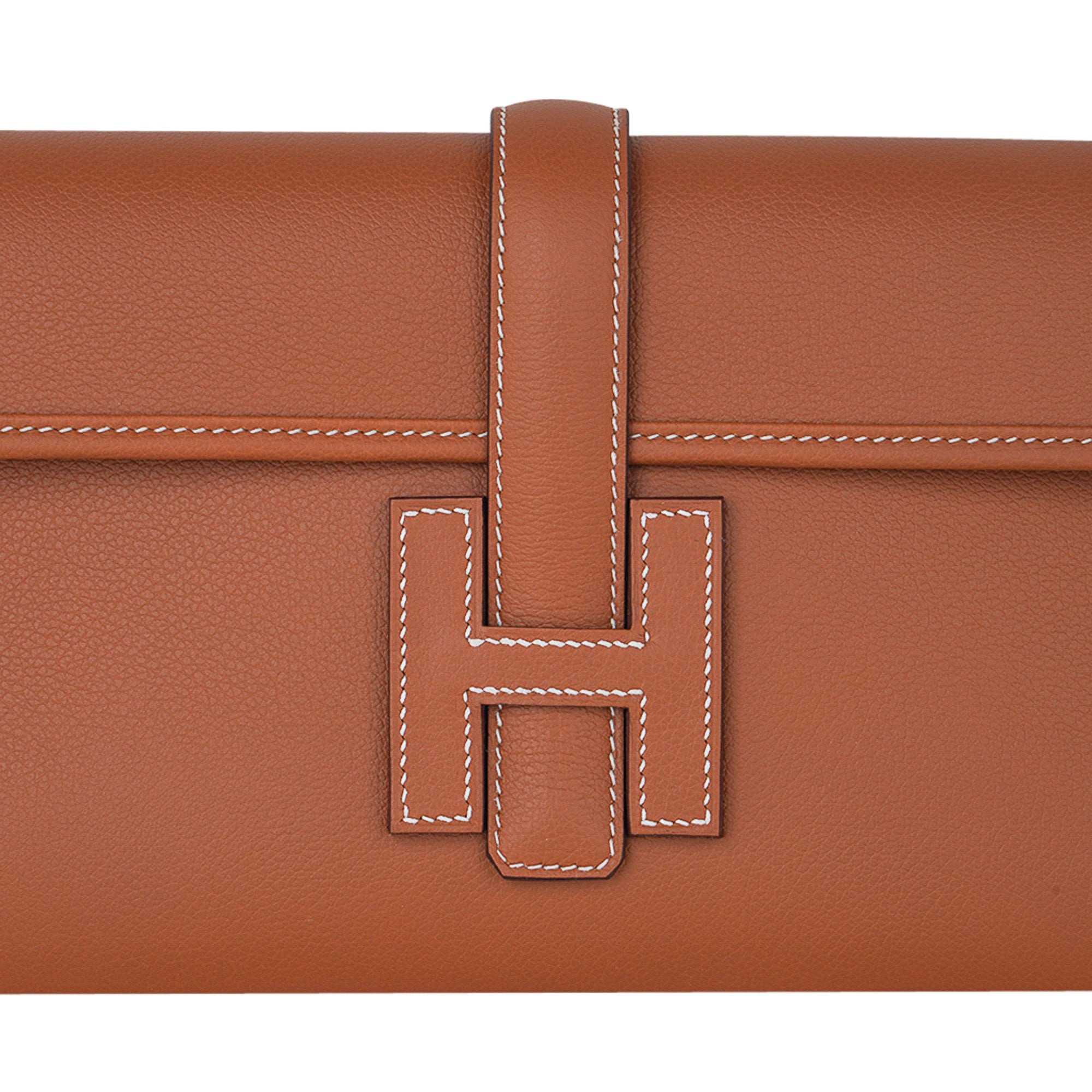 Jige Elan 29 Gold Clutch Bag Evercolor Leather