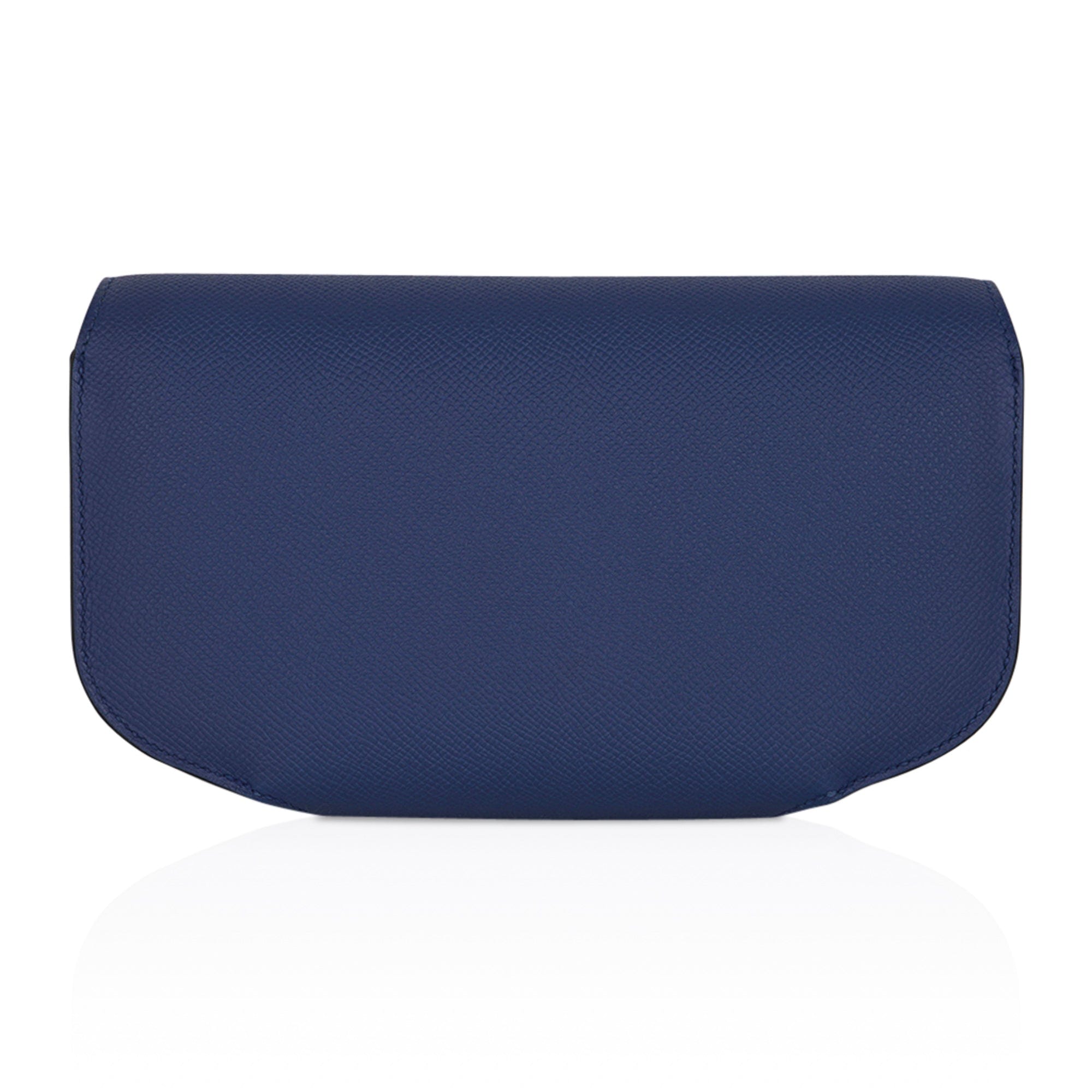 Cherche Midi 22 Blue Agate Gold Hardware Epsom Leather Clutch Limited EditionBag