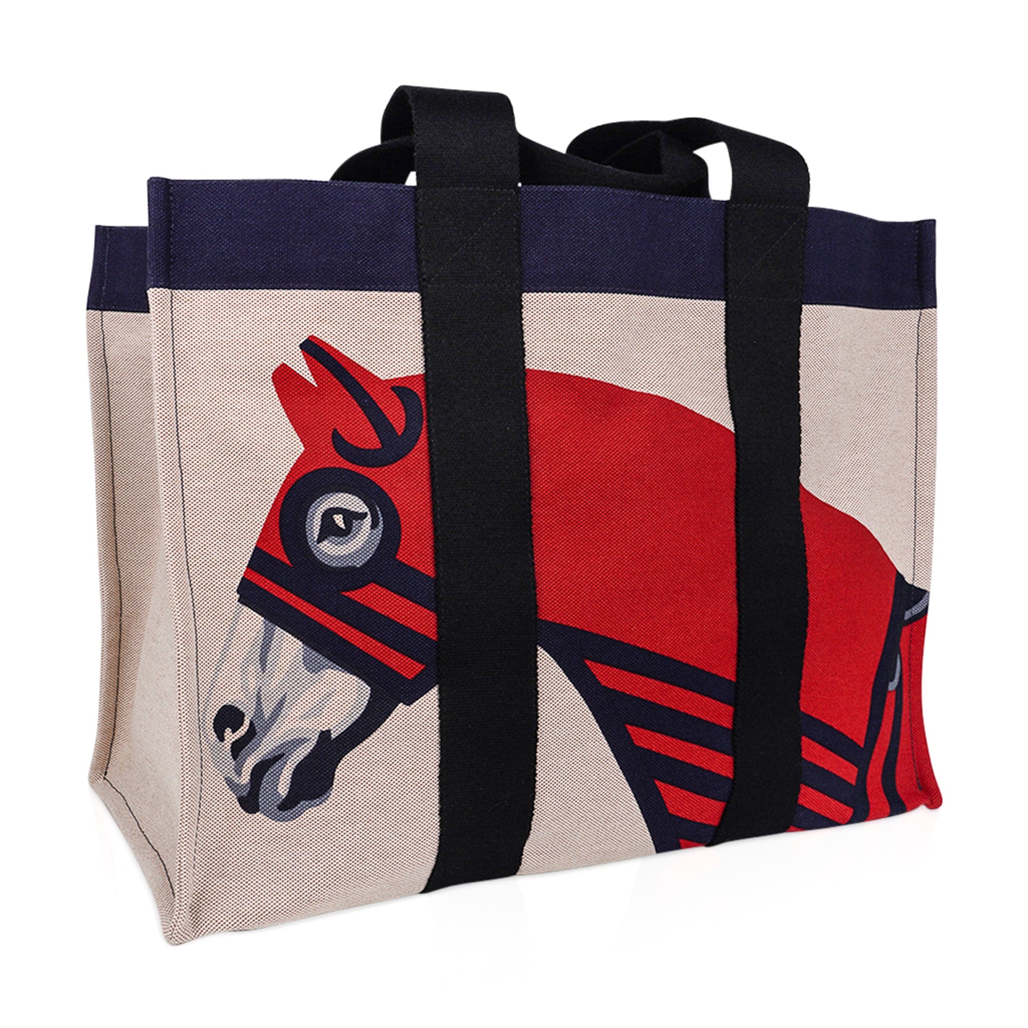 Beach Tote Bag Escale a La Plage Horse Motif