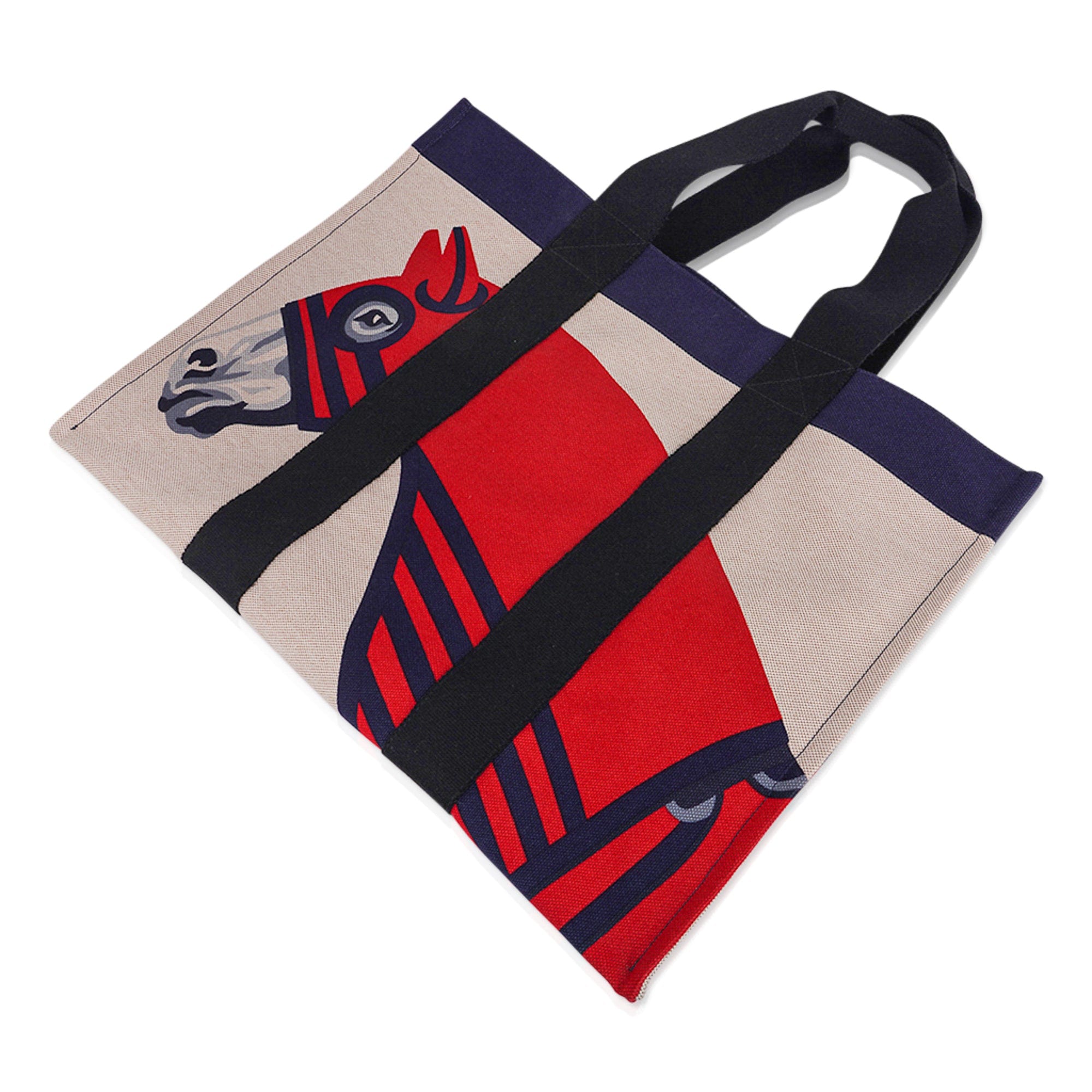 Beach Tote Bag Escale a La Plage Horse Motif