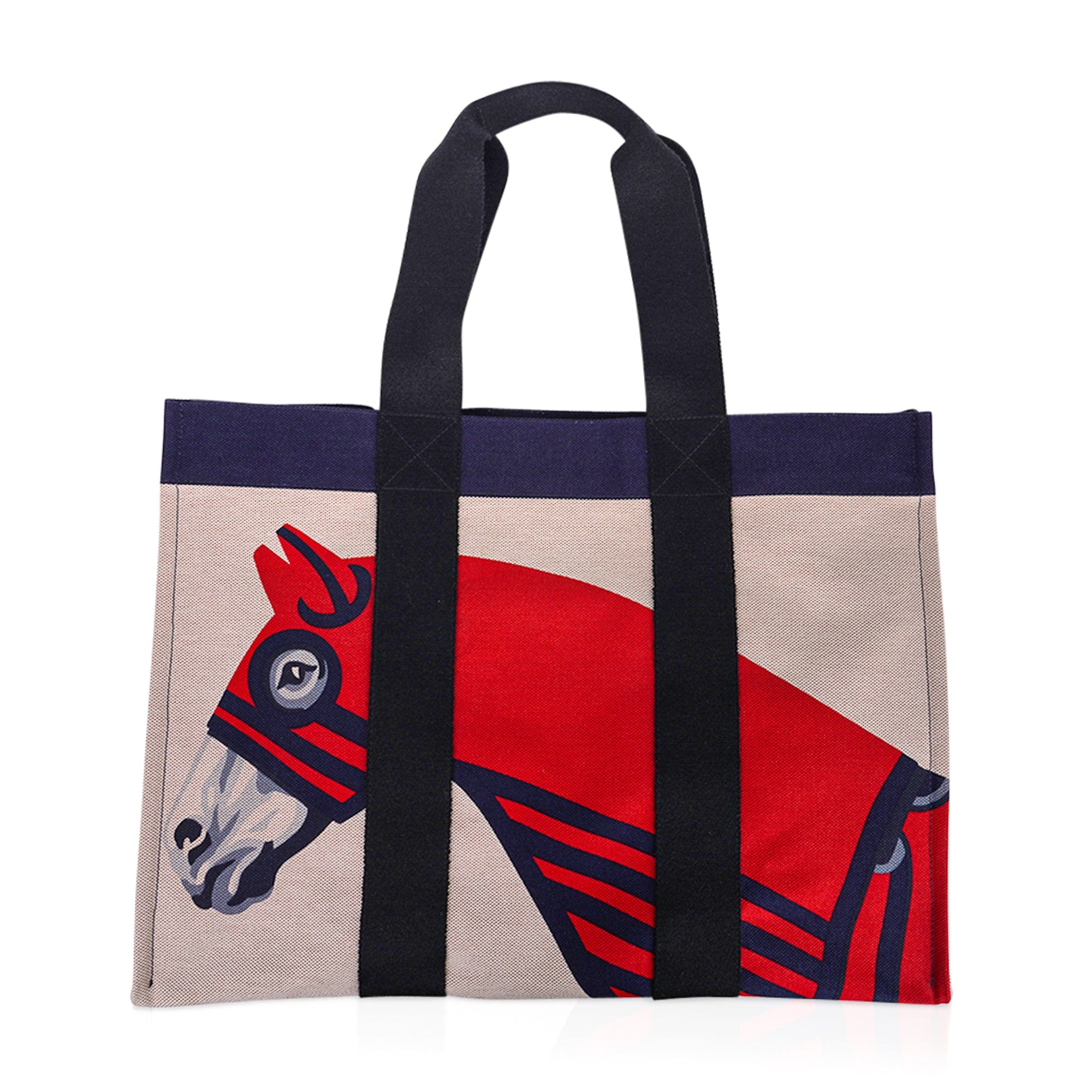 Beach Tote Bag Escale a La Plage Horse Motif