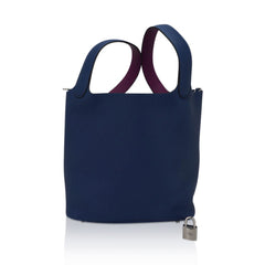 Picotin Lock Eclat 22 Bag Deep Blue Anemone Clemence Palladium
