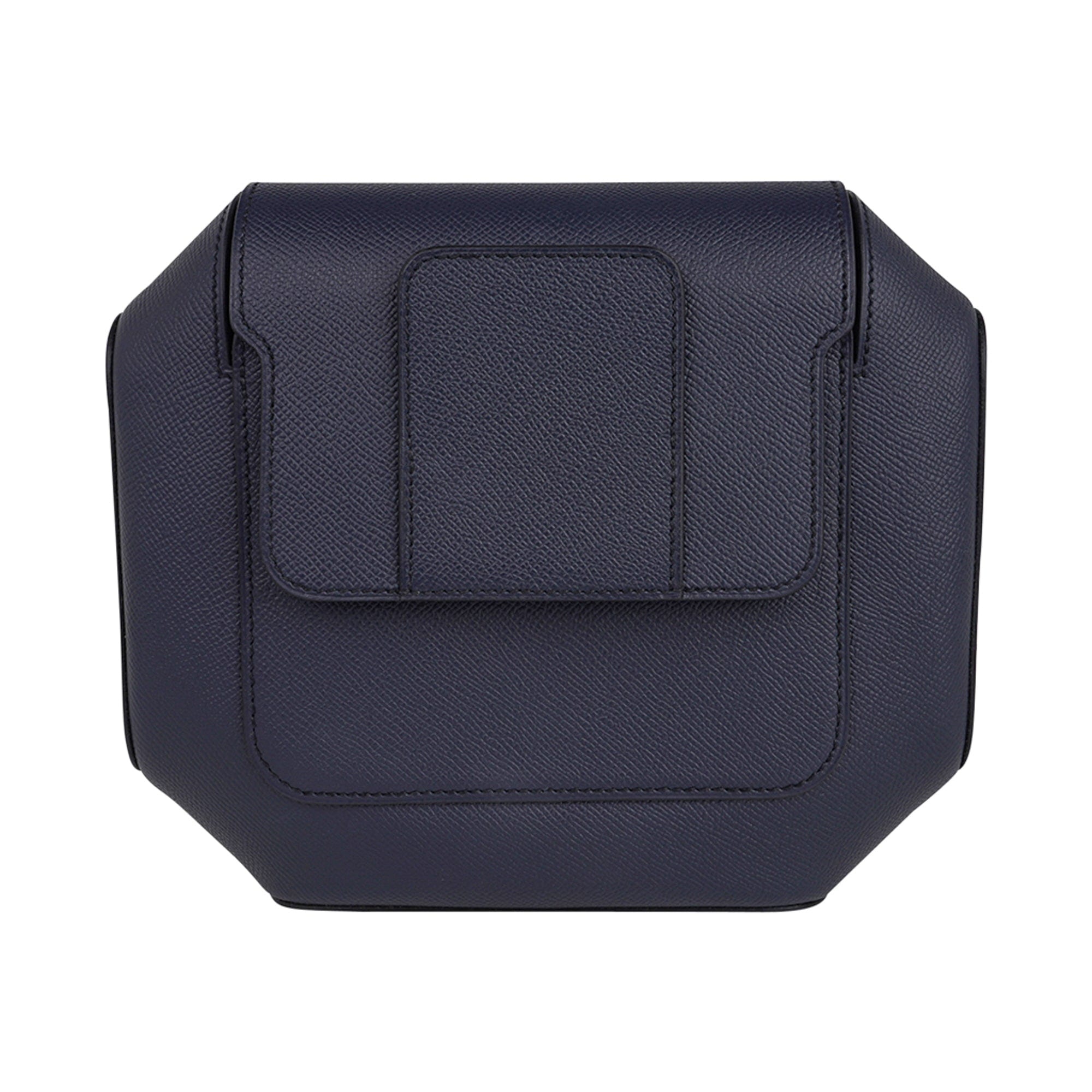 Limited Edition Octogone Pochette Clutch Bag Blue Indigo Epsom Leather