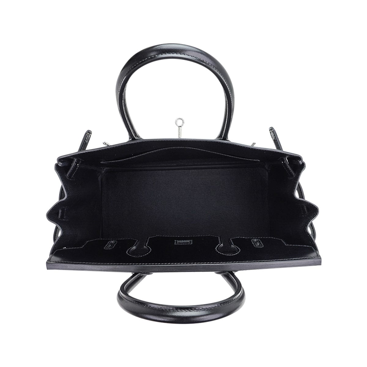 Birkin 30 Black Box Leather Bag Palladium Hardware