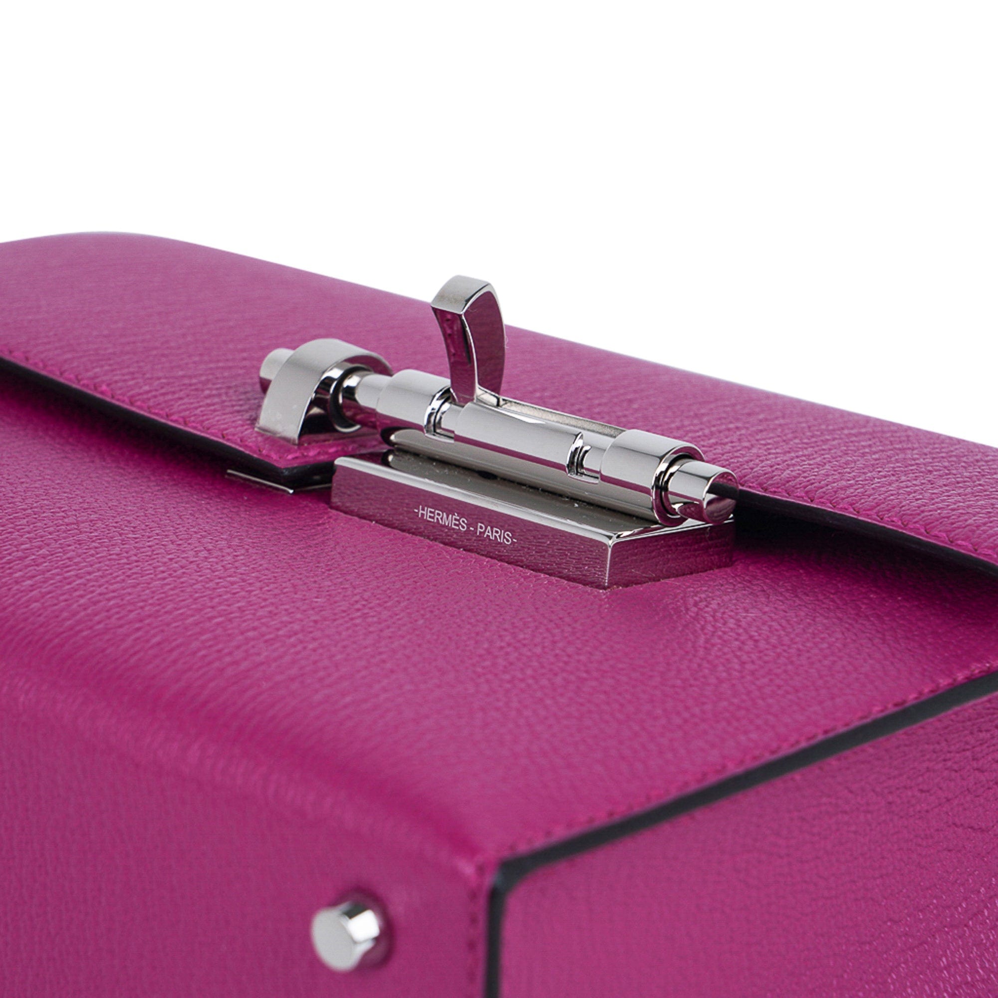 Mini Verrou Chaine Bag Rose Pourpre Chevre Leather