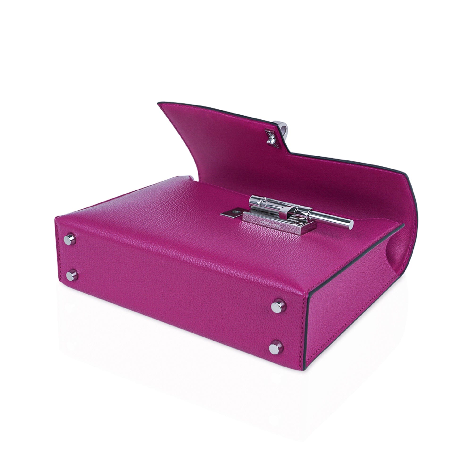 Mini Verrou Chaine Bag Rose Pourpre Chevre Leather